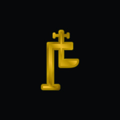 Adjustment System gold plated metalic icon or logo vector