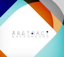 Abstract square shape with overlapping waves, minimal geometric background. Vector Illustration For Wallpaper, Banner, Background, Landing Page