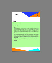 Unique and modern Letterhead Design Template Illustration