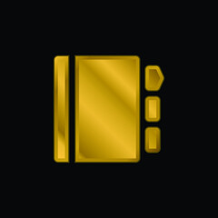 Agenda gold plated metalic icon or logo vector