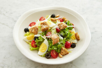 salad with vegetables and cheese