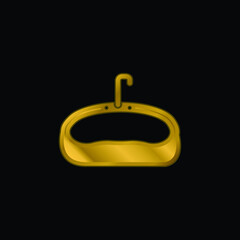 Bathroom Sink gold plated metalic icon or logo vector