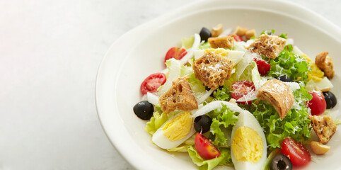 salad with cheese and olives