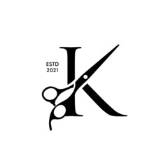 Initial K Scissors