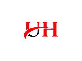 Obraz premium UH Letter Initial Logo Design Template