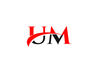UM Letter Initial Logo Design Template