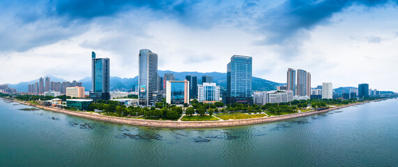 Obraz premium Urban scenery of Sanjiangkou CBD, Fuzhou, Fujian, China