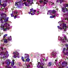 Fototapeta na wymiar frame made of pink flowers