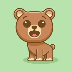 Obraz na płótnie Canvas cute bear for icon, logo, sticker and illustration.