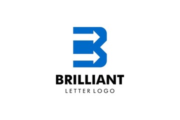 Fototapeta premium Letter B Logo : Suitable for Company Theme, Logistic Shipping Theme, Technology Theme, Initial Theme, Infographics and Other Graphic Related Assets.