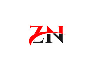 ZN Letter Initial Logo Design Template