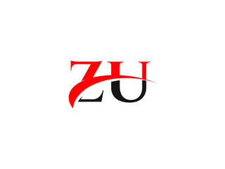 ZU Letter Initial Logo Design Template