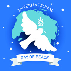 Sep 21 , international peace day. Illustration concept present peace world.