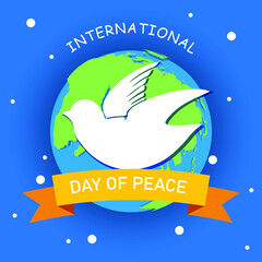 Obraz na płótnie Canvas Sep 21 , international peace day. Illustration concept present peace world.