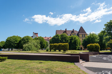ZELENOGRADSK, Russia, view of the old buildings of the house.