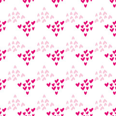 vector pink hearts happy day seamless 4c08 pattern background