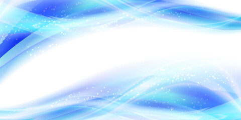 Abstract blue smoke wave backround. Stylized motion wavy illustration. Soft shiny lines created using blend tool on white backdrop. Curved smooth stripes. Design template for banner or flyer