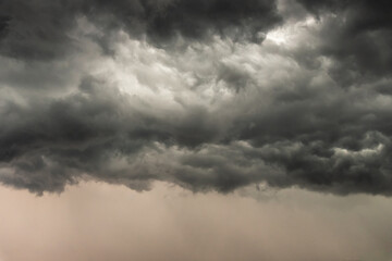 Gloomy clouds have shrouded sky before a thunderstorm