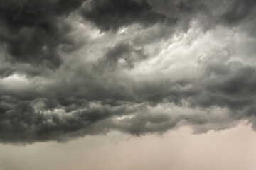 Gloomy clouds have shrouded sky before a thunderstorm