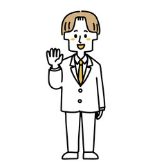 Fototapeta premium 会釈しているスーツの男性