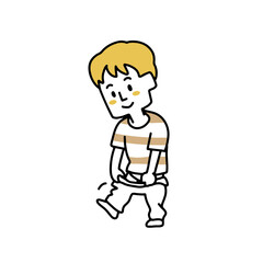 一人でお着替えできる男の子