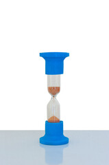 Hourglass on a white background. 