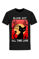 Halloween Cat T-shirt Design