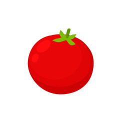 Tomato. Red vegetable. Harvest and vegetarian food. Flat cartoon illustration isolated on white