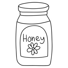 honey-jar outline SVG illustration for web, wedsite, application, presentation, Graphics design, branding, etc.