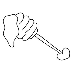 honey-scoop outline SVG illustration for web, wedsite, application, presentation, Graphics design, branding, etc.