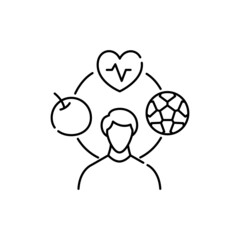 Obraz premium Comfortable lifestyle olor line icon. Pictogram for web page, mobile app, promo