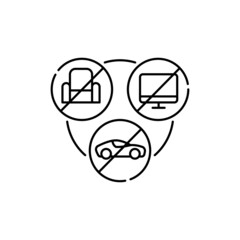 Minimalistic lifestyle olor line icon. Pictogram for web page, mobile app, promo