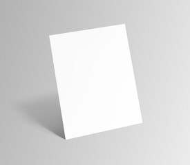 Empty paper sheet.A4 vertical format paper with shadows on gray background.
Magazine, booklet, postcard, flyer, banner, business card or brochure mockup. Vector Illustration EPS10.
