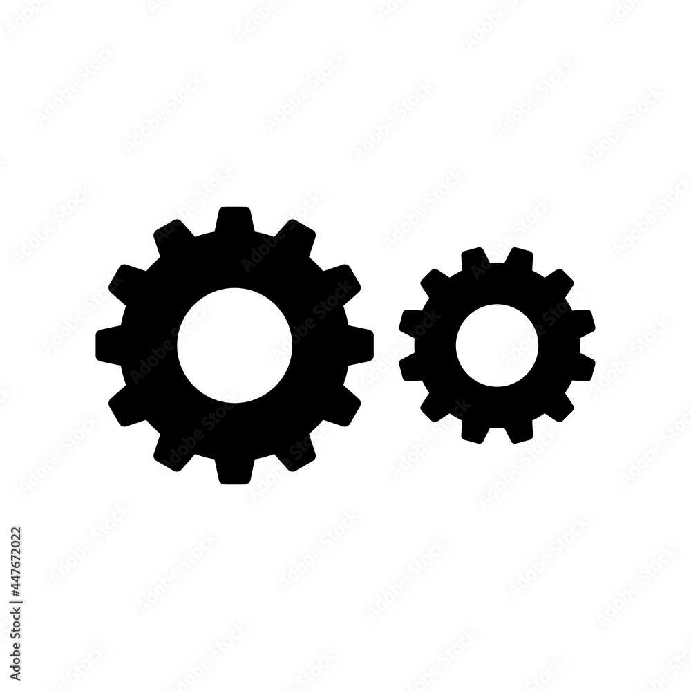 Canvas Prints Cogwheel gear mechanism vector settings vector icon