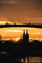 Naklejka premium Kölner Dom - Sonnenuntergang