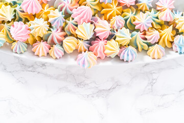 Unicorn meringue cookies