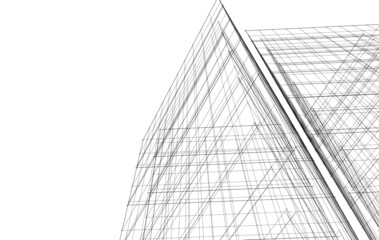 architecture design on white background