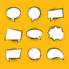 abstract speech bubble logo design template. set of speech bubble icon.