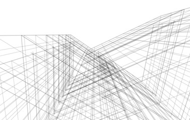 architecture design on white background