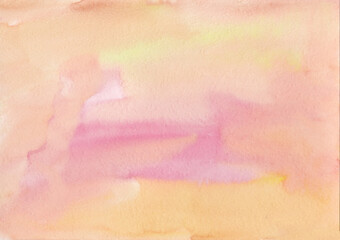 Obraz premium Abstract orange and pink watercolor background. Modern handmade illustration