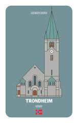 Fototapeta premium Lademoen Church in Trondheim, Norway