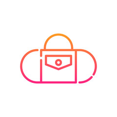 Obraz premium Dry bag vector gradient icon style illustration. EPS 10 file