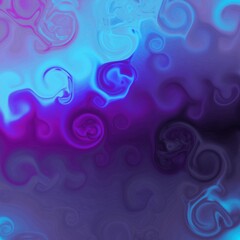 Abstract colorful swirls art background digital smoke blue texture ornament