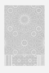 Gray Arabian pattern vintage illustration vector, remix from original artwork