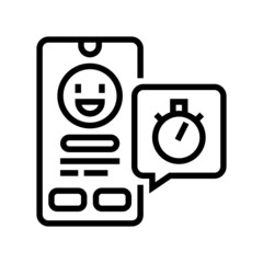 emoji offer ephemeral line icon vector. emoji offer ephemeral sign. isolated contour symbol black illustration