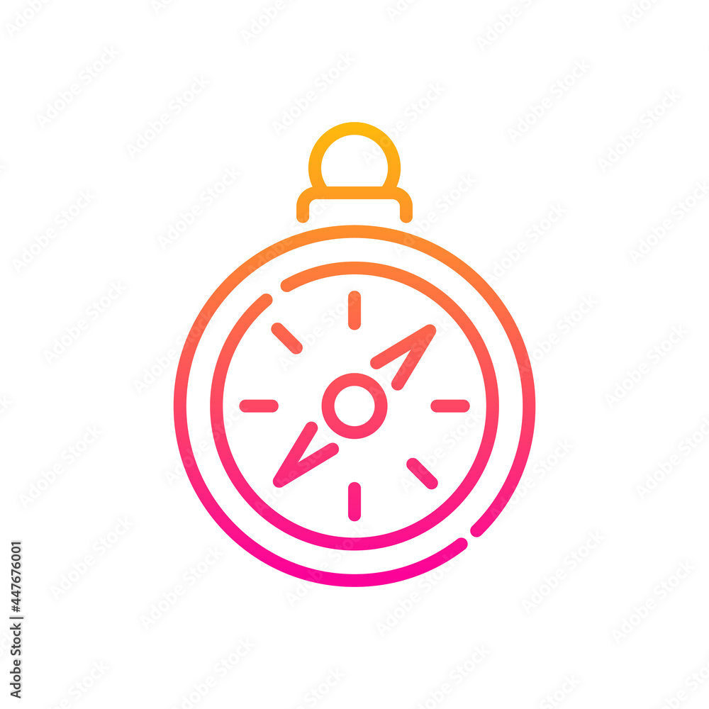 Poster compass vector gradient icon style illustration. eps 10 file