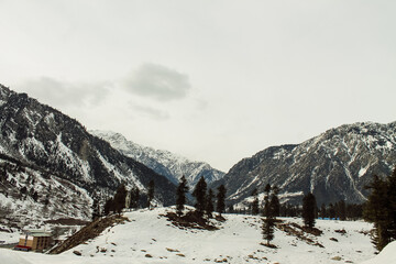 Fototapeta na wymiar Malam Jabba and Kalam Swat Scenery Landscape