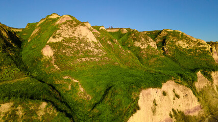 canyon cliffs seashore ocean top view