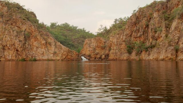 sunset view of edith falls, also known as leilyn at nitmiluk national park in the northern territory of australia