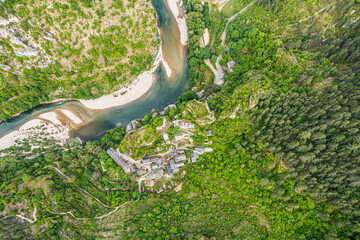 Small french village of Castelbouc in the Gorges du Tarn in France